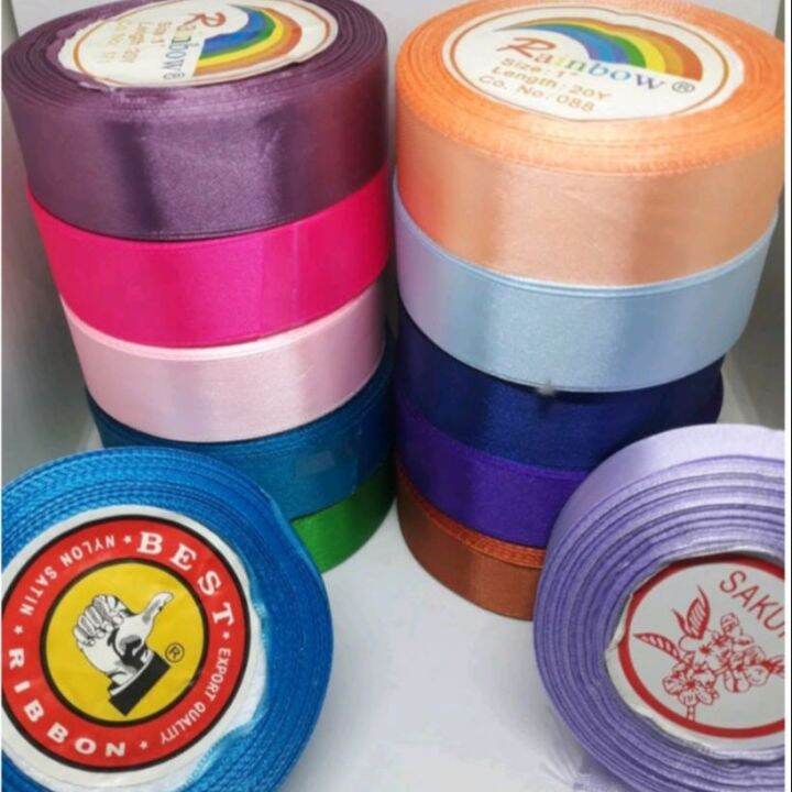 Rol Gulung Pita Satin Lebar Inchi Cm Aneka Warna Lazada Indonesia