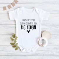 I May Be Little But Im Going To Be a Big Cousin Fun Cute Baby Boy Clothes Cotton Summer Breathable Newborn Onesie Pajamas
