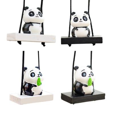 Car Rearview Mirror Panda Cute Panda Swing Auto Rearview Mirror Hangable Ornaments Car Pendant Accessories Gift Interior Mirror Hangable Car Interior Accessories for Car realistic