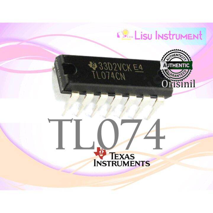 TL074CN TL074 Quad LowNoise JFET GeneralPurpose Operational Amplifier PDIP14 Lazada Indonesia