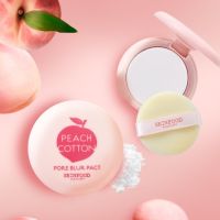 Skinfood Peach Cotton Pore Blur Pact 4g แป้งพีชอัดแข็ง