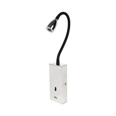 "ถูกชัวร์"โคมไฟหัวเตียง USB Port (LED 3 วัตต์) LUZINO รุ่น 19007-B ขนาด 6 x 28 x 19 ซม. สีเงิน*ส่งด่วนทุกวัน*