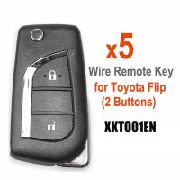 For Xhorse XKTO01EN Universal Remote Key Tool Wire Remote Key Fob 2 Buttons for Toyota Type for VVDI Key Tool 5Pcs/Lot