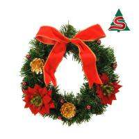 หรีด ขนาด 10 นิ้ว ตกแต่งดอกคริสต์มาส Christmas Wreath 10