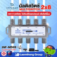 infosat multiswitch 2x8 ตัวแยก 2ออก8 ใช้งานได้อิสระ inf-ms28 ( ระบบดาวเทียม 8จุด อิสระ ) : ltgroup