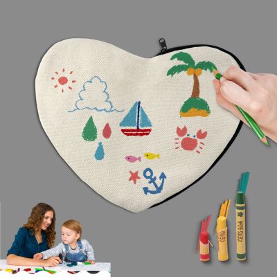 Trendy Storage Bags Multi-functional Storage Bags Blank DIY Graffiti Pen Bag Foldable Storage Bags Handmade Cotton Canvas Bag