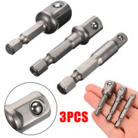 BOKALI 3Pcs Hex Shank Extension Bits Powerสว่านเจาะอะแดปเตอร์เต้าเสียบ1/4 3/8 1/2