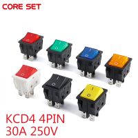 5Pcs KCD4 Rocker Switch ON-OFF 2 Position 4 Pins Electrical equipment With Light Power Switch Switch cap 30/35A 250/125V AC Replacement Parts