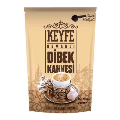 Turkish Foods🔹 Turkish Coffee เตอร์กิช คอฟฟี่ กาแฟบด  Keyfe Sütlü Osmanlı Dibek Kahvesi ขนาด 200 กรัม แบรนด์ KEYFE
