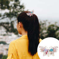 ETEREAUTY 2 ชิ้นคริสตัลผู้ถือหางม้าผม Barrettes คลิปผมอัตโนมัติสำหรับหญิงสาว