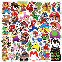 สติกเกอร์การ์ตูนสุด Game Mario 50ชิ้นสติกเกอร์สเก็ตบอร์ดกีตาร์แล็ปท็อปมอเตอร์ไซค์ตู้เย็นสติ๊กเกอร์ตกแต่งกันน้ำของเล่นเด็ก