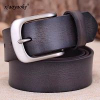 Simple man leather belt pin buckle joker leisure fashion young man jeans pure leather belt male lead layer