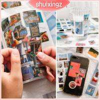 SHUIXINGZ ของขวัญ DIY ย้อนยุคชุดสติกเกอร์ทำรายงานด้วยมือโลกขนาดเล็กชุดสติ๊กเกอร์เครื่องเขียนชุดผสมเทปกาวในบัญชีแยกประเภทมือ20แผ่น