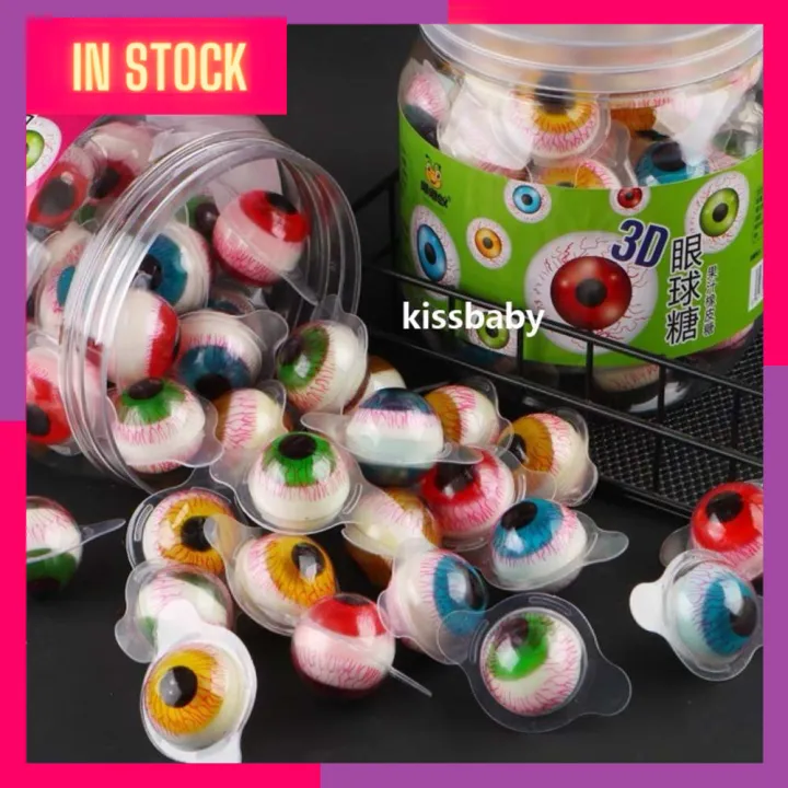 HALAL 5pcs 3D Eyeball Soft Fruit Gummy Halal /Gummy
