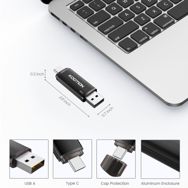kootion-u209-32gb-64gb-128gb-usb-type-c-flash-drive-pen-drive-usb-a-usb-c-otg-pendrive-for-android-smartphone-computer-laptop-cables-converters