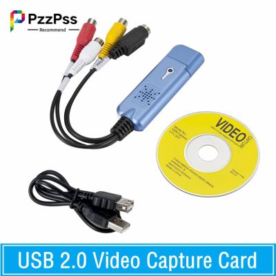 PzzPss Portable VHS DC60 DVD Video Capture Card Converter TV Tuner USB 2.0 Video Audio Capture Card Adapter For Computer Win 7 Adapters Cables