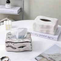 Nordic Style Luxury Tissue Box Holder Case Tissue Holder Cute Kawaii Ceramic Tissue Boxs Paper Napkin Holder Korean Home Decor
