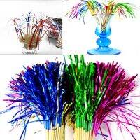 【hot】♞✿♚ 40PCS Hot Kids Glitter Supplies Fireworks Fruit Sticks Drinks Decoration Cocktail Picks