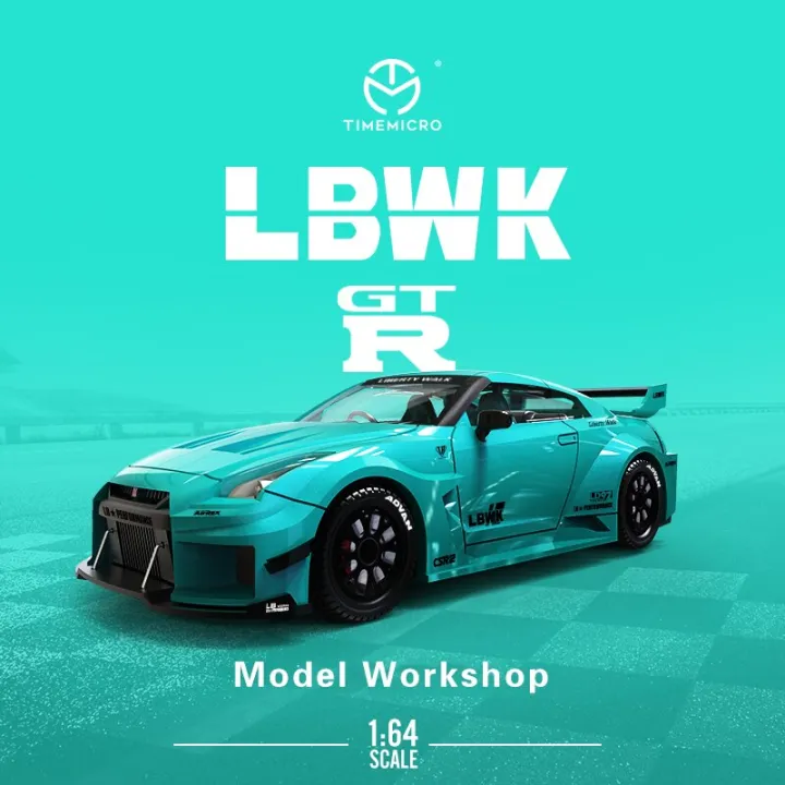 Time Micro 1:64 2021ใหม่ล่าสุด LBWK GTR R35โลหะผสมโมเดลรถ Diorama รุ่น ...
