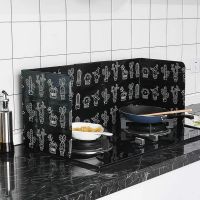 Aluminum Foldable Kitchen Gas Stove Baffle Plate Kitchen Frying Pan Oil Splash Protection Screen Kichen Accessories