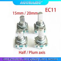 30PCS Half / Plum axis rotary encoder, handle length 15mm / 20mm code switch/EC11 / digital potentiometer with switch 5Pin WATTY Electronics