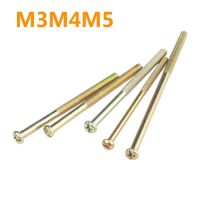 5/10PCS M3 M4 M5 Color Zinc Plating Phillips Cross Recessed Pan Head Machine Long Screw Metric Thread Round Head Bolt Nails Screws Fasteners