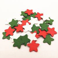 500pcs 18mm Christmas Mix Wood Stars Shapes Slices For Vintage Wedding Tables Decorations Scatters Confetti DIY Xmas Crafts