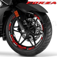 For Honda Forza125/250/350/750 Motorcycle Wheel Sticker Scooter Reflective Rim Stripe Decals Hub Tape Accessories Waterproof Wheel Covers