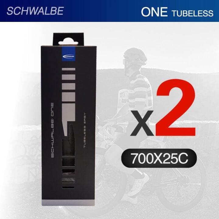 Schwalbe Pro One Tubeless Road Bike Tires 700 X 25C Black Performance