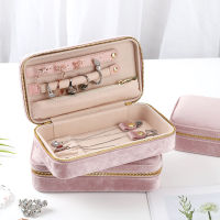 Storage Ring Earrings Necklace Zipper Jewelry Box Bag Storage Bag