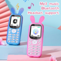 H21 น่ารัก Mini Girl โทรศัพท์มือถือพลิกการ์ตูน Dual Sim Card โทรศัพท์มือถือพร้อม MP3 Player FM ปลดล็อก Bluetooth Compact Phone