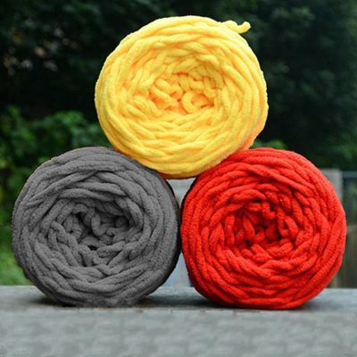 【CW】✿  2020 100g/Ball Super Thick Yarn Soft Polyester Yarns Large Bulky Arm Roving Knitting Blanket Spinning