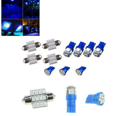 ชุดหลอดไฟใบอนุญาตภายในหลอดไฟ LED สีฟ้า11x สำหรับ Chevy Suburban 2000-06