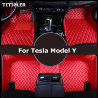 TITIPLER พรมปูพื้นรถยนต์สำหรับ Tesla รุ่น Y Foot Coche อุปกรณ์เสริม Auto Cars