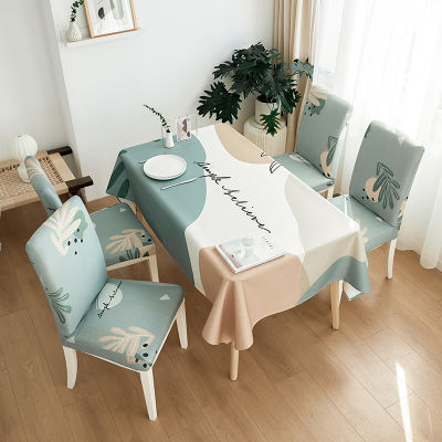 New Printe Table Cloth Waterproof Table Cover Home Decor Christmas Tablecloth and Chair Cover Set Dining Table Decor