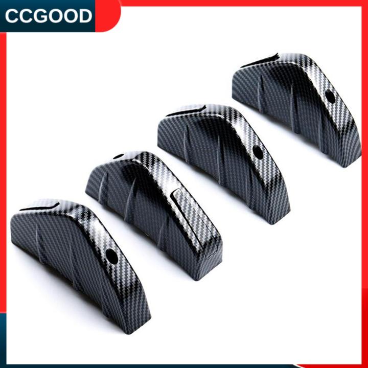 ccgood-อุปกรณ์ป้องกันครีบฉลามสำหรับรถยนต์ด้านหลังปีกกันชนล่าง4ชิ้น