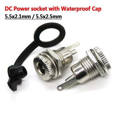 2คู่ DC099เต้าเสียบไฟ DC ติดตั้งบนแผงตัวเมียเชื่อมต่อโลหะ DC-099หลุมเปิด11MM 5.5*2.1Mm/5.5*2.5Mm กับฝากันน้ำแผงวงจรรวม