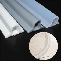 Bathroom water stopper blocker flood barrier Dry&amp;Wet Separation retaining strip rubber dam Adhesive glass shower door seal strip Decorative Door Stops