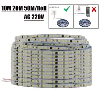 10M 50M/Roll AC 220V 240V LED Strip NO Need Driver IP55 Waterproof 3000K 4000K 2835 120Leds/M Flexible Ribbon Rope Tape Light