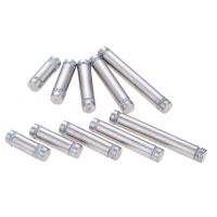 10Pcs Stainless Steel Double Head Stand Off Bolts Wall Painting Billboard Mount Screws Nail Fastener on Glass/Wood/Plastic Board