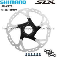 Shimano SM-RT76 SLX 6-ดิสก์สลักจานเบรกมอเตอร์ไซค์สำหรับจักรยานเสือภูเขาขนาดเส้นผ่าศูนย์กลาง160มม. 180มม. M7000จักรยานเสือภูเขาชิ้นส่วนดั้งเดิมชิ้นส่วนจักรยานอื่นๆ