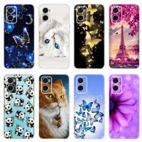 For Oppo A76 Case Cute Cat Butterfly Soft Silicone Phone Cover For Oppo A76 A 76 OppoA76 Casing 6.56