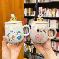 Eworld การ์ตูนเกาหลี Hippo แก้วเซรามิคแก้วแก้วถ้วยกาแฟสำหรับชากาแฟตลก Drinkware ห้องครัวรับประทานอาหารบาร์ Home Garden