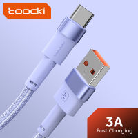 Toocki 3A USB Type C เคเบิ้ล USB C สายข้อมูลอย่างรวดเร็วชาร์จสายชาร์จสำหรับหัวเว่ยเกียรติ Xiaomi Poco X3 O Neplus ซัมซุง