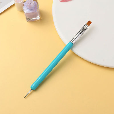 🎀Nansouf🎀 ปากกาลายจุดดินสอพลอยเทียมแบบมีกาวในตัวปากกาเจาะสำหรับตกแต่งเล็บปากกาสองชั้น