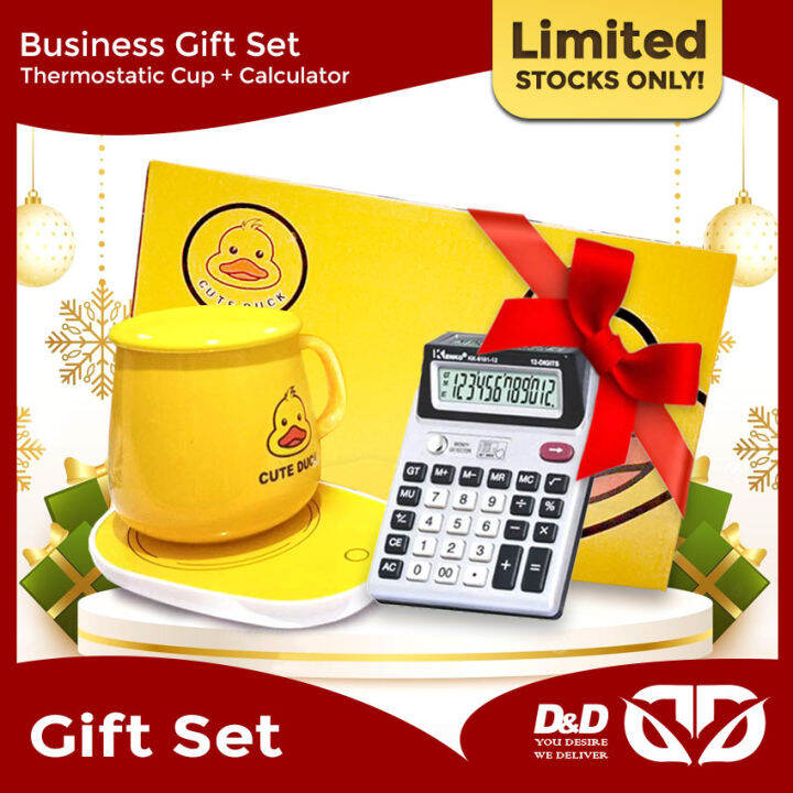 D&D [GIFT SET] Cute Duck Thermostatic Cup + Calculator KK8101