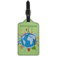 【DT】 hot  Twoheartsgirl PU Luggage Tag for Traveling Resealable Suitcase Labe Consignment Card Anti-lost Baggage ID Address Name Tags Gift