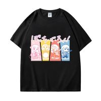 Japanese Anime Bocchi The Rock T Shirt Hitori Gotoh Yamada Ryo Kita Ikuyo T-shirts Unisex Oversize 100% Cotton Hip Hop T-shirt