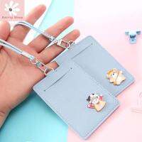 GARRIY เคสบัตรธนบัตรการ์ดพียูรูปกระต่ายมีหมียางยืด Sampul Kartu ขาตั้งสายคล้องมือบัตรการ์ตูน