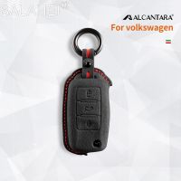 【LZ】❀□  Alcantara-Suede Car Key Case Capa Shell Protector VW Volkswagen Polo Tiguan Passat Golf Jetta Lavida Sagitar Bora Acessório